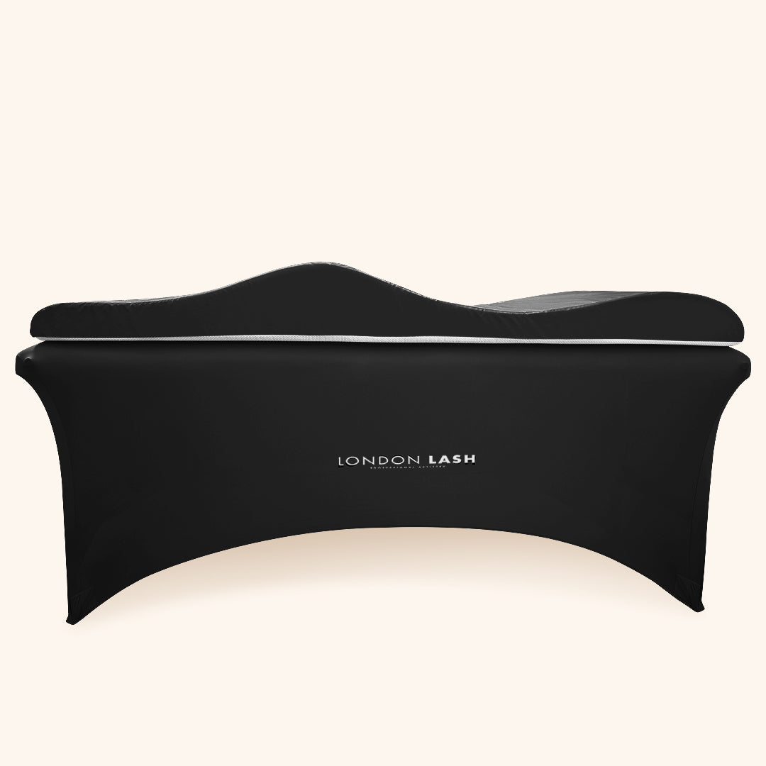 Surmatelas en mousse à mémoire ergonomique pour lit de beauté noir, idéal pour le confort en salon de beauté.