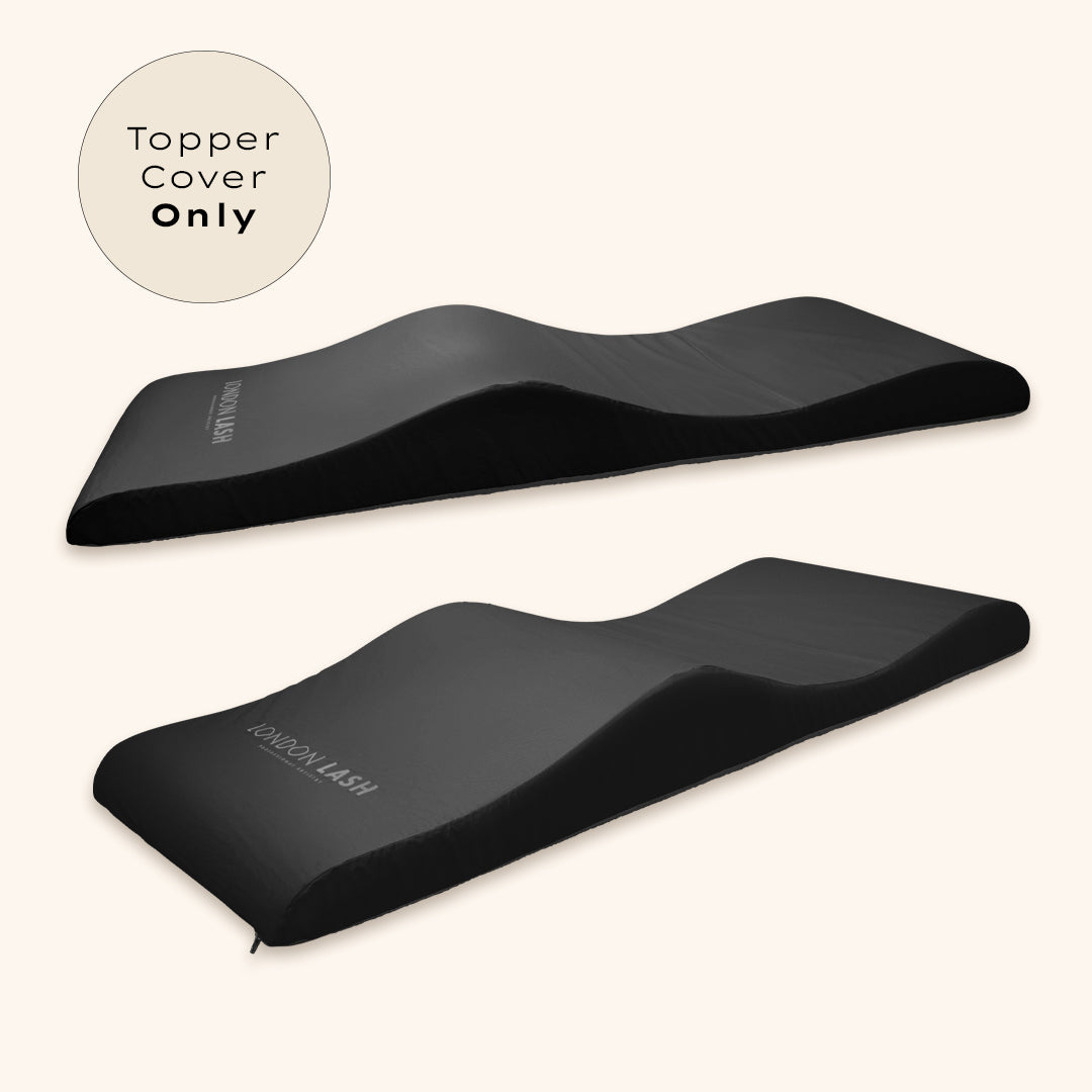 Lot de 2 housses noires lavables pour surmatelas en mousse à mémoire de forme – protection ergonomique zippée