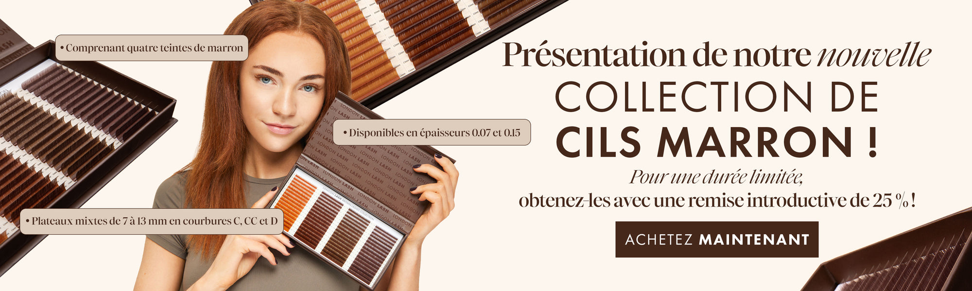 Extensions de cils marron