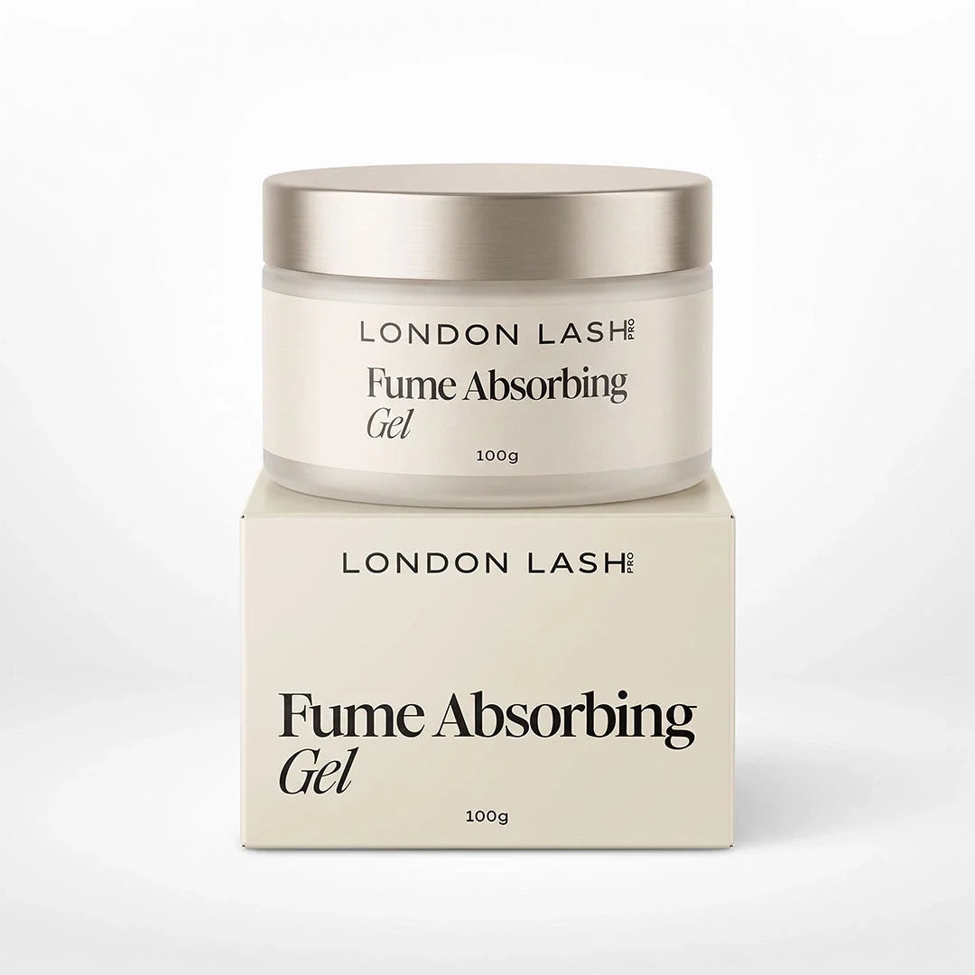Pot de Fume Absorbing Gel 100g London Lash Pro avec sa boîte crème