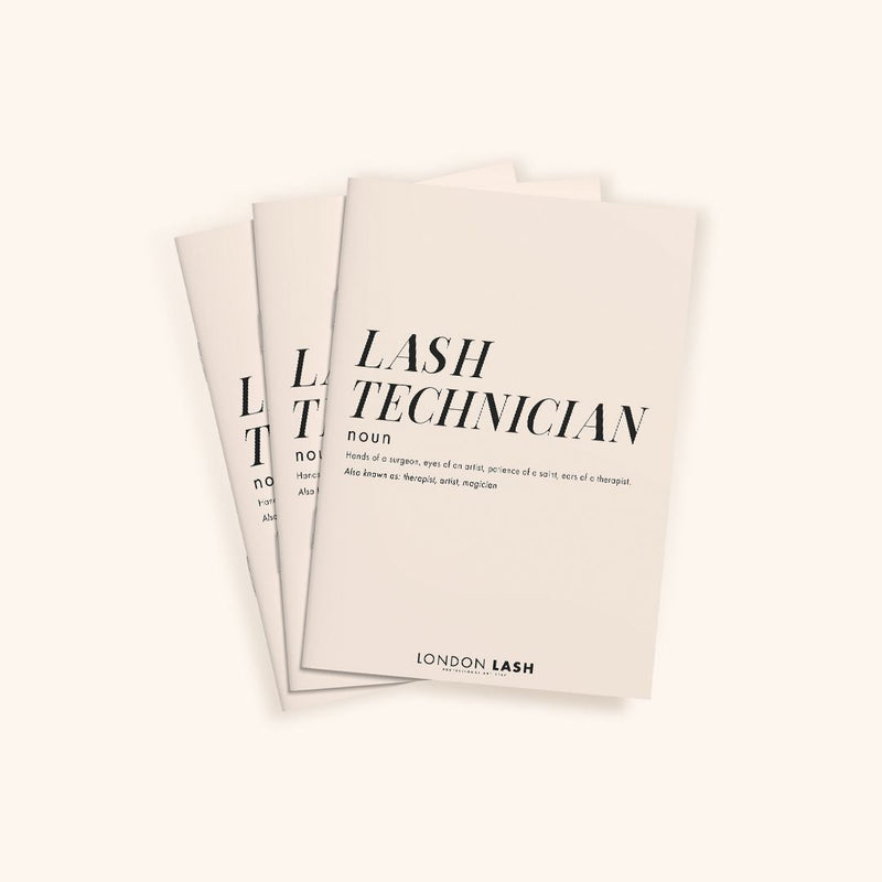London Lash Notebook for Lash Technicians