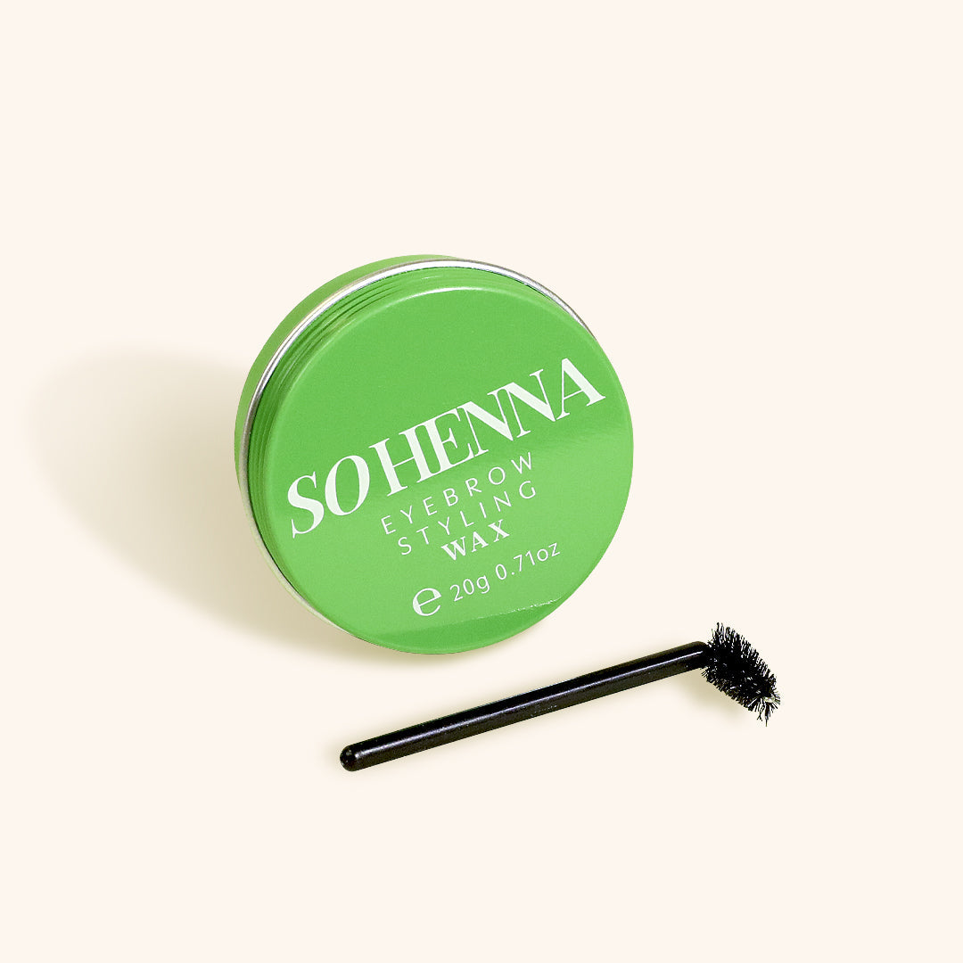 Cire coiffante pour sourcils So Henna avec une brosses à mascara en silicone